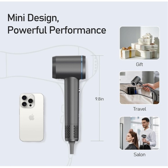 Plasma High-Speed 1400W Hair Dryer with Magnetic Nozzle and Diffuser it#TC6 - Picture 12 of 14